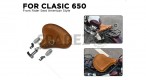 For Royal Enfield Classic 650 Front Rider American Type Solo Seat Tan Color - SPAREZO